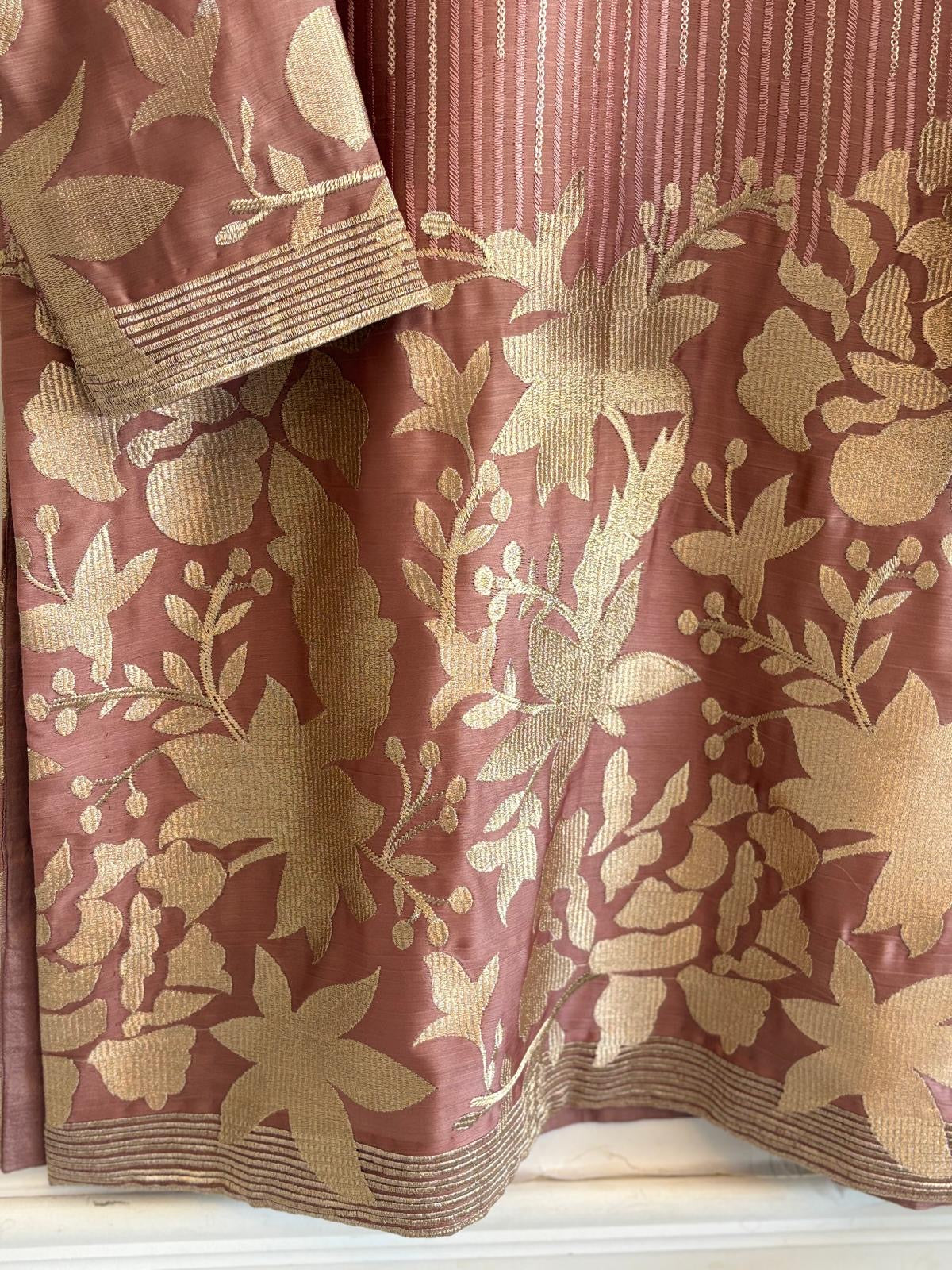 Gulnaar Blush Silk Embellished Pakistani Suit – 3 Piece Luxury Formal Outfit