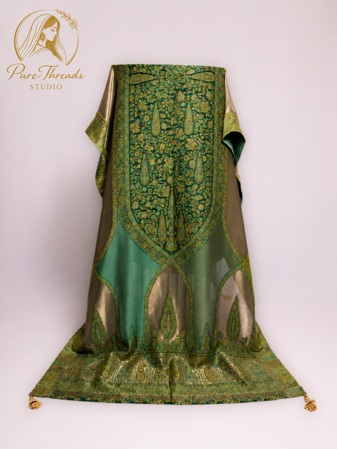 Mehr-e-Zareen Moonlight Kani Shawl, image 2