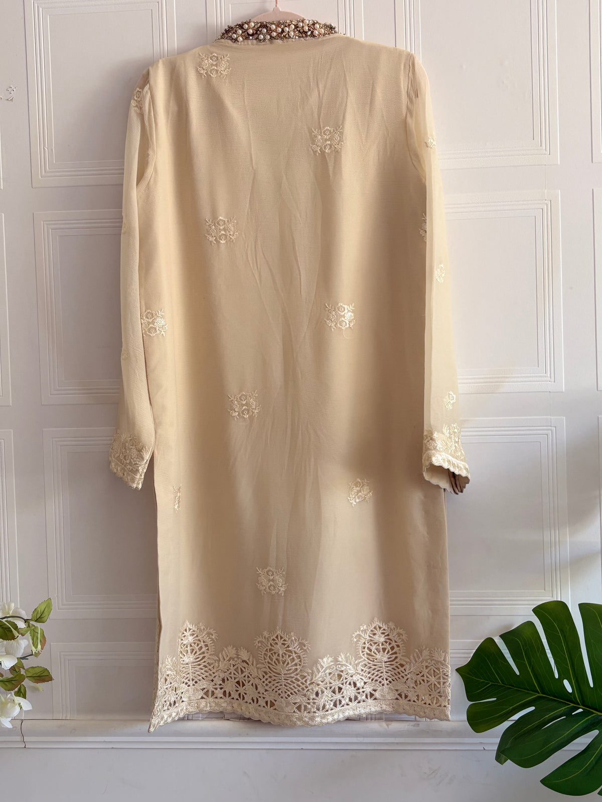 Noor-e-Ivory Embellished Chiffon Suit