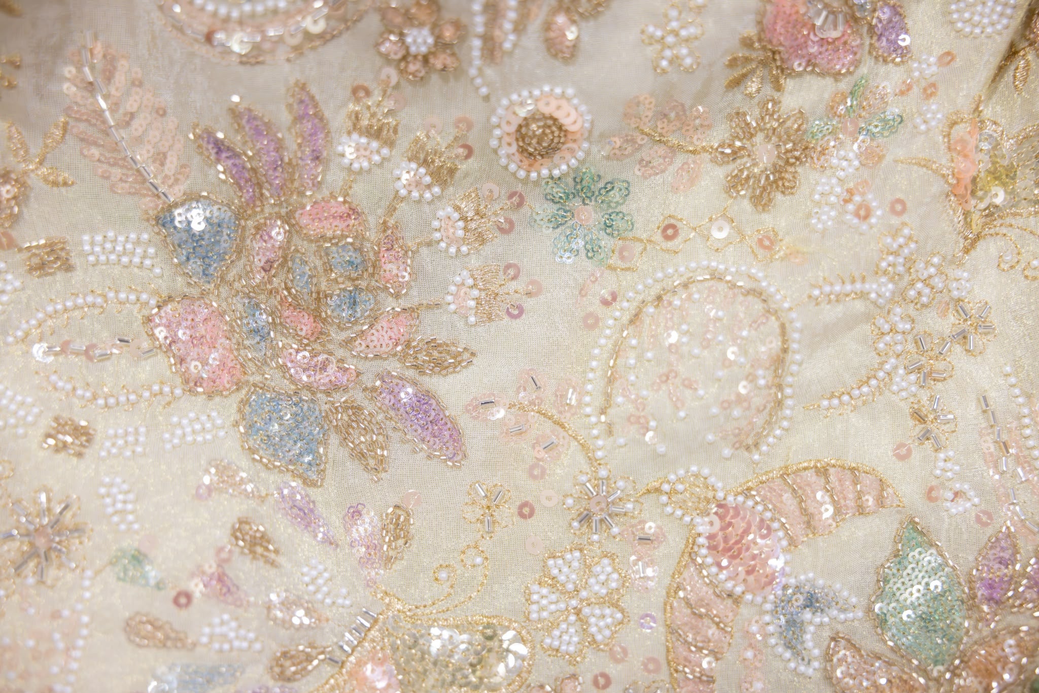 Noor-e-Pastel | Luxury Embroidered Formal Silk Suit