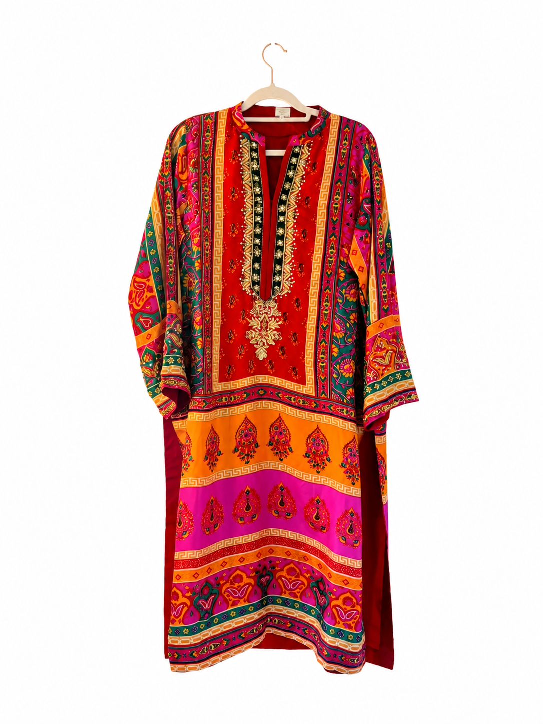 Zarmina Rouge Embroidered Suit