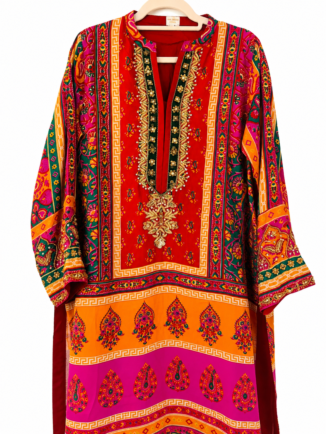 Zarmina Rouge Embroidered Suit