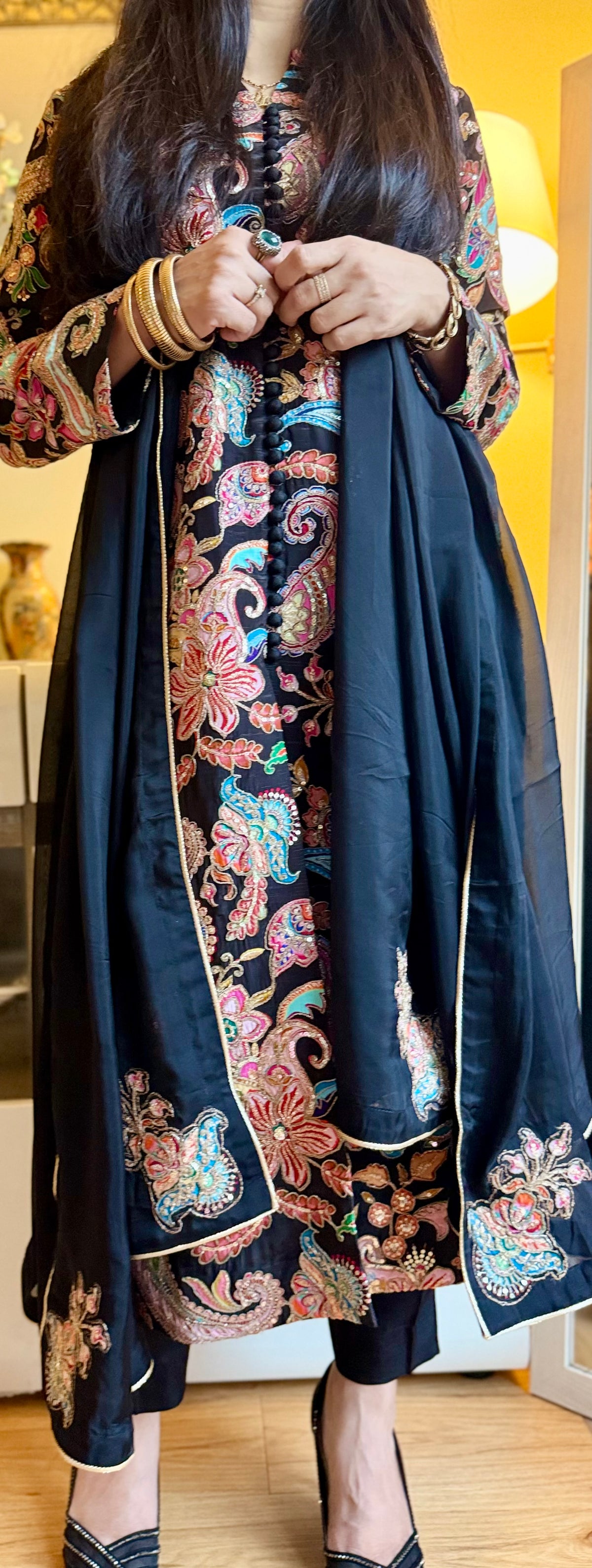 Black Premium Silk Suit