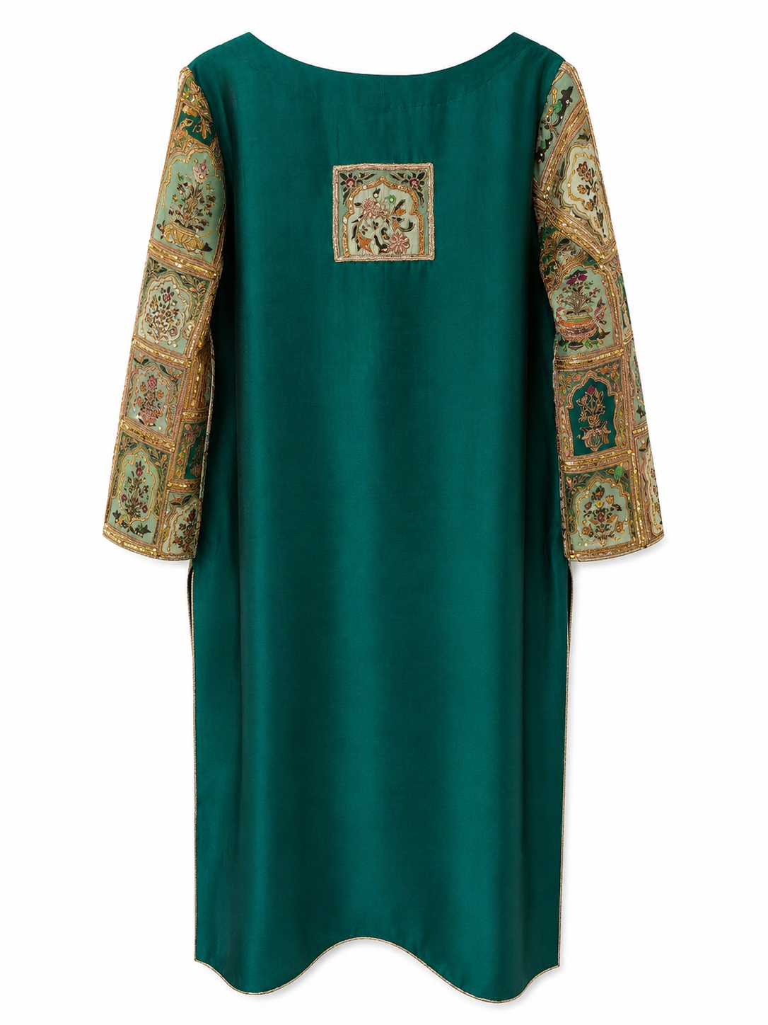 Emerald Green Pure Sheesha Slik Suit