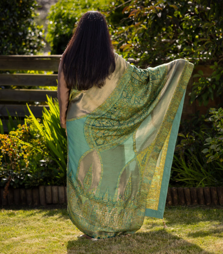 Mehr-e-Zareen Moonlight Kani Shawl, image 1