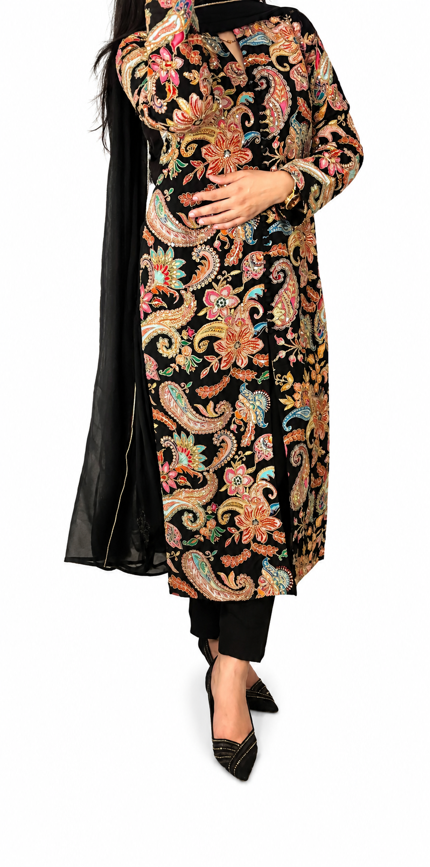 Black Premium Silk Suit