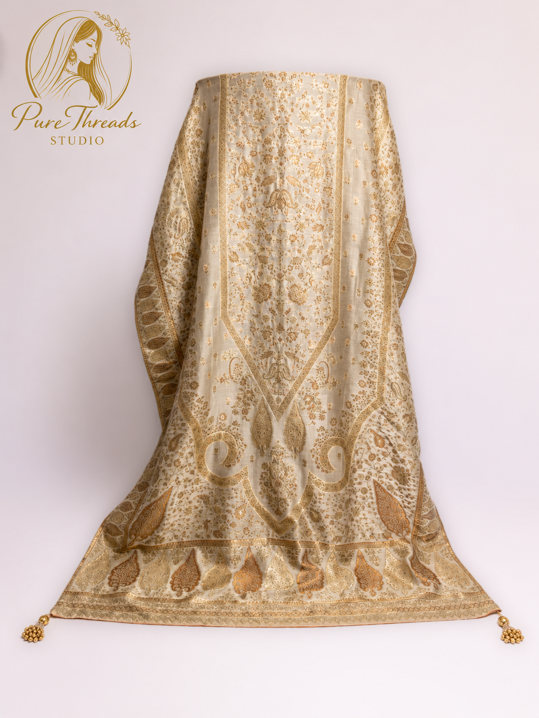 Noor-e-Ivory Heritage Shawl image 2
