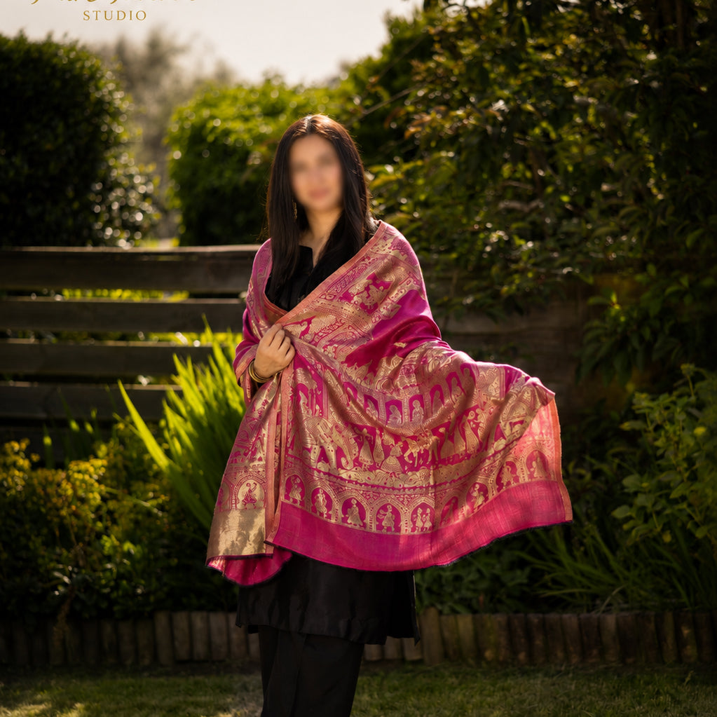 Mah-e-Kani Reversible Moonlight Stole image 0
