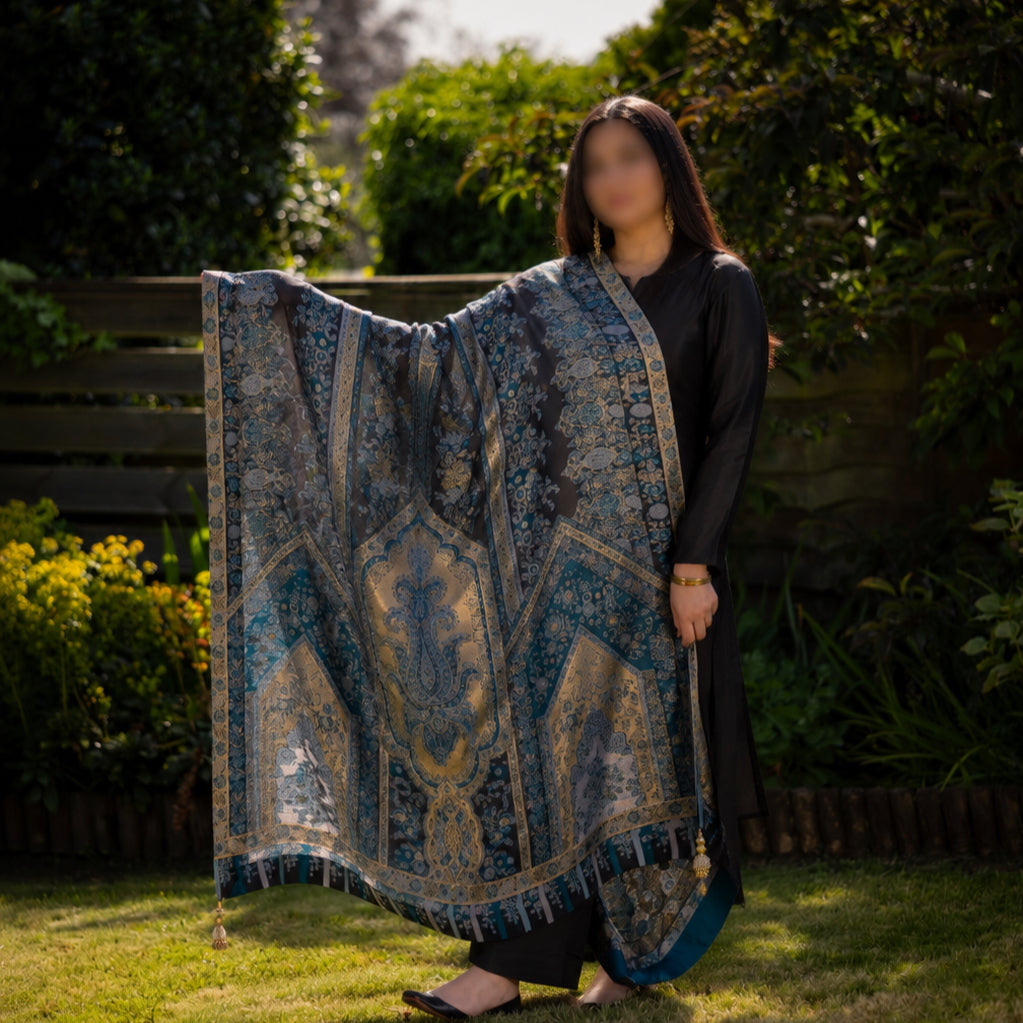 Mehr-e-Jamdani Heritage Shawl image 0