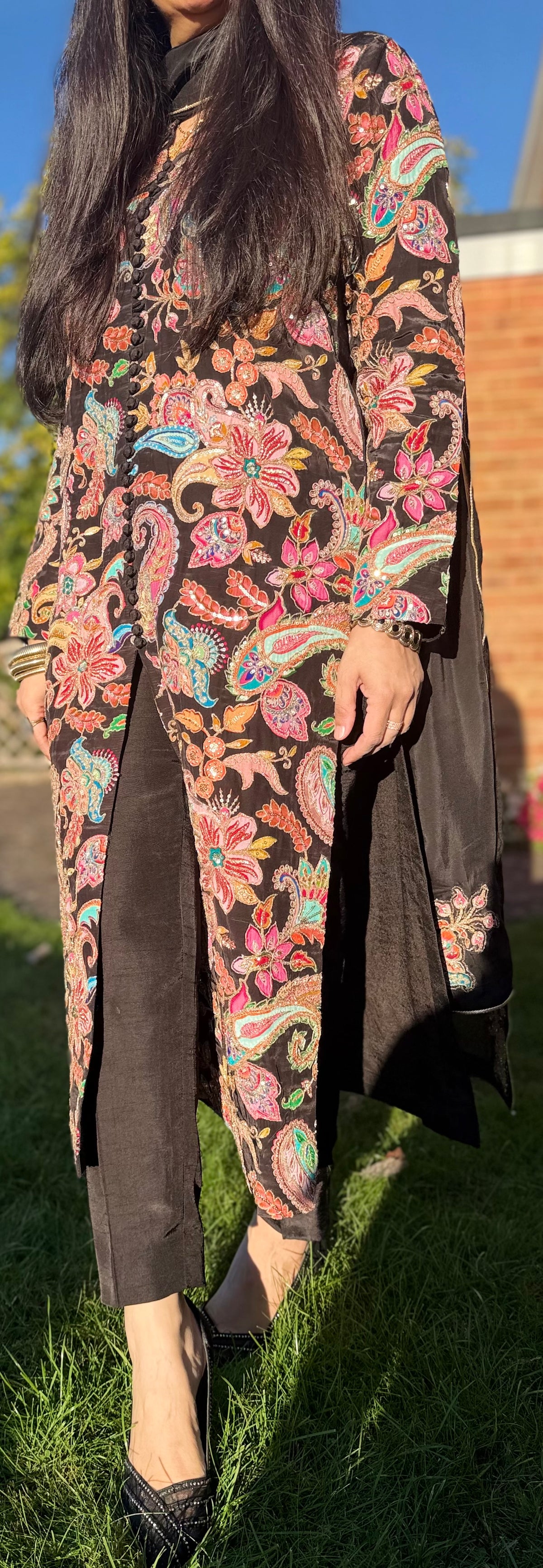Black Premium Silk Suit