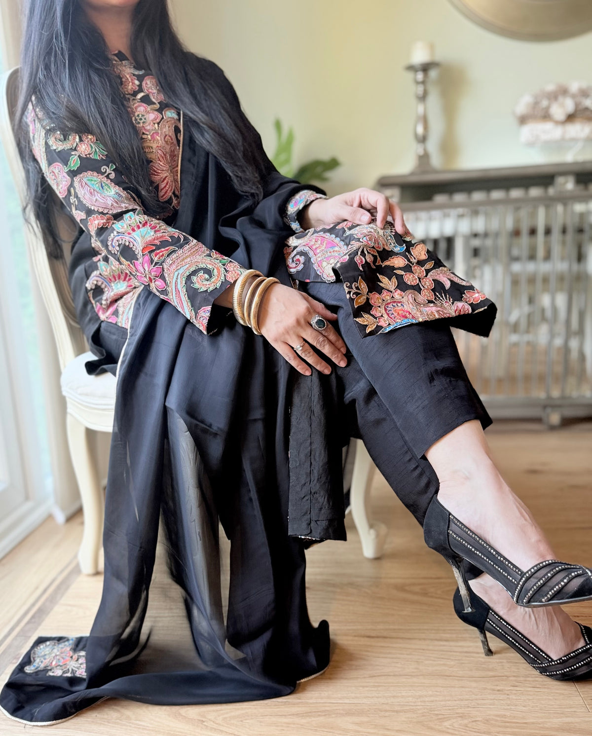 Black Premium Silk Suit