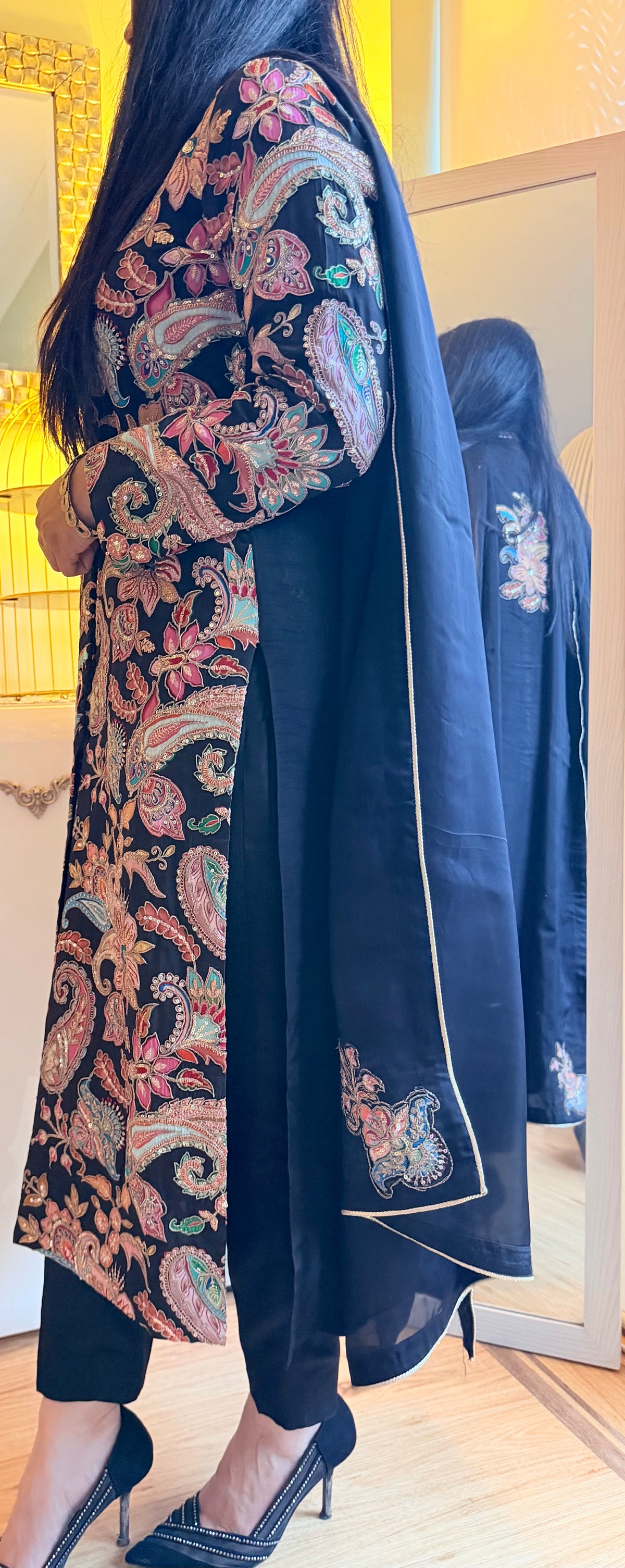 Black Premium Silk Suit