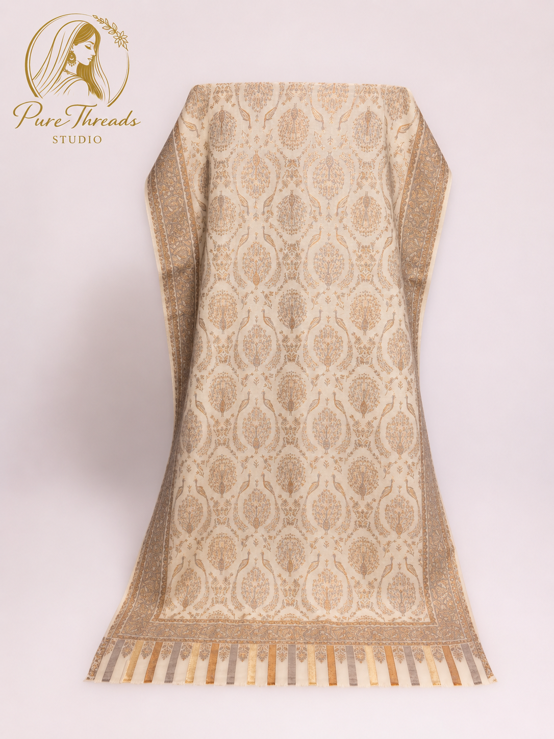 Noor-e-Zari Kani Stole image 2