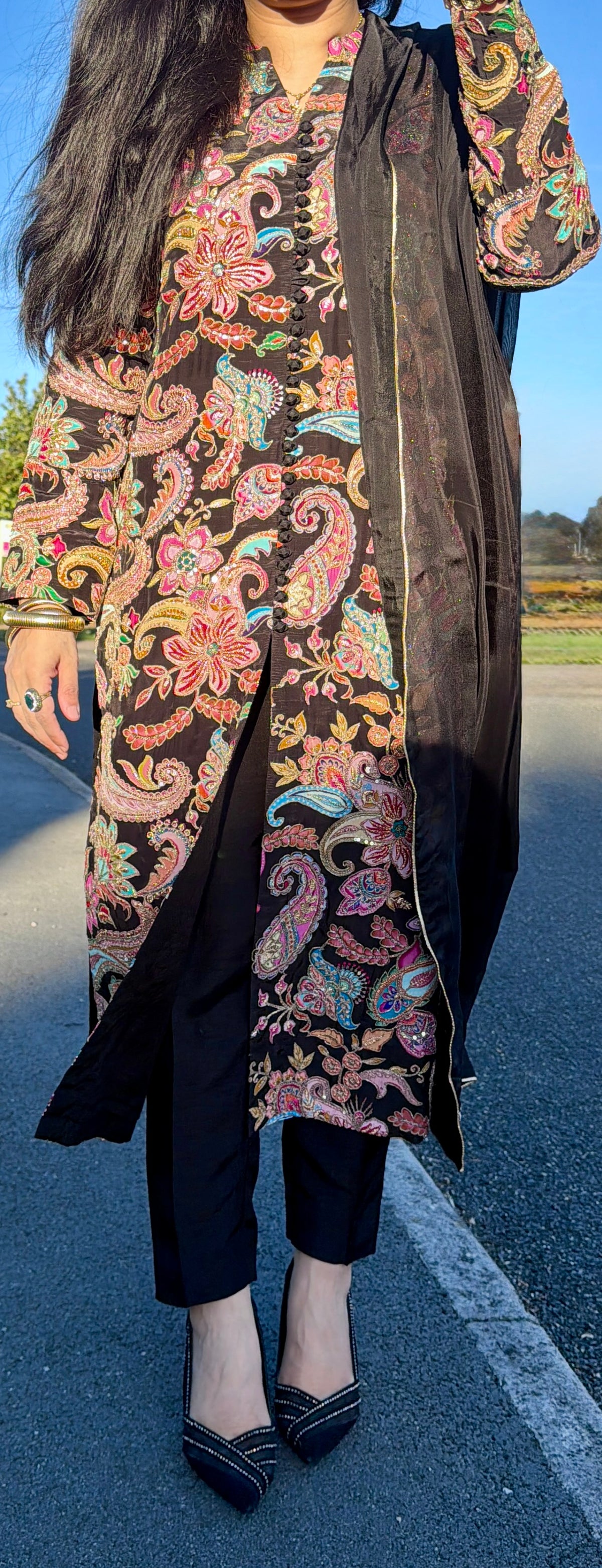 Black Premium Silk Suit