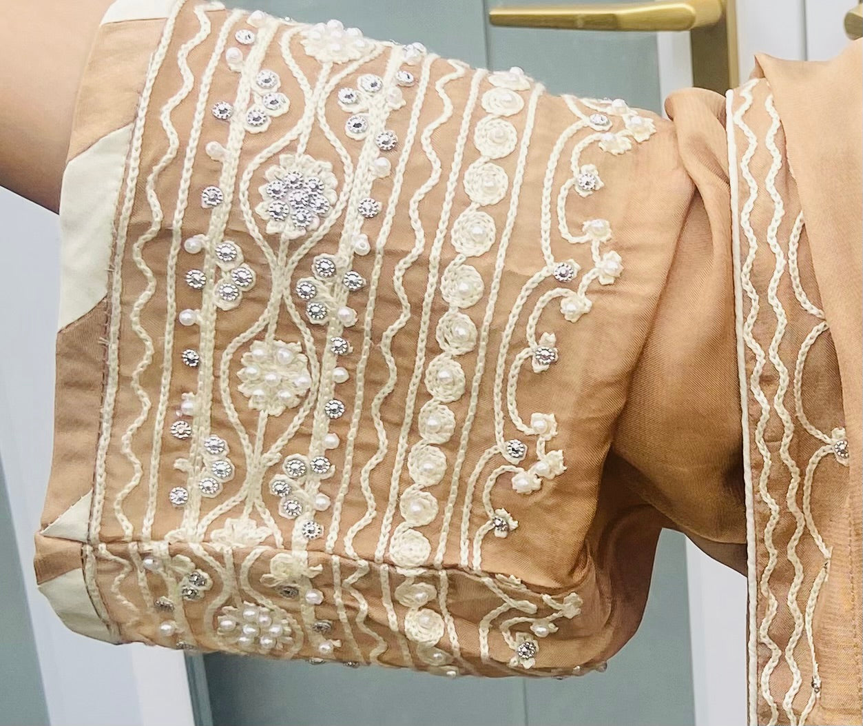 Luxury Pure Russian Silk Embroidered Suit