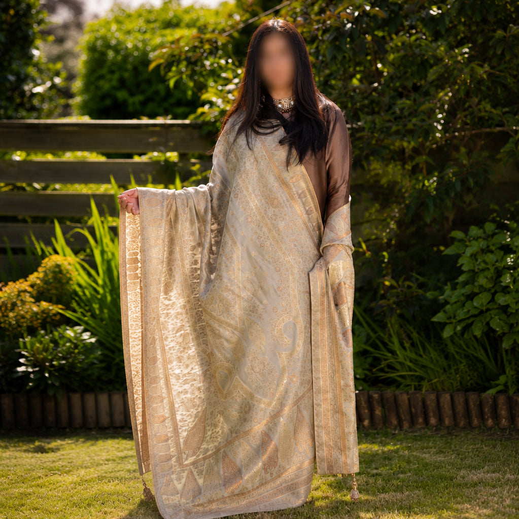 Noor-e-Ivory Heritage Shawl image 0