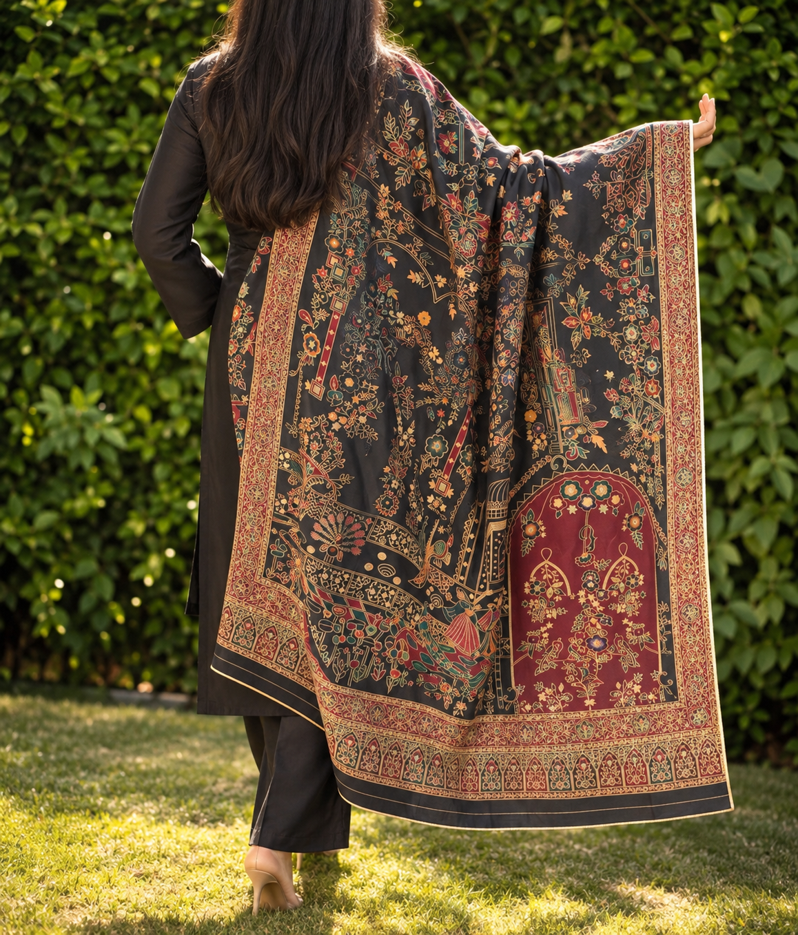 Mehr-e-Taj Luxury Heritage Shawl