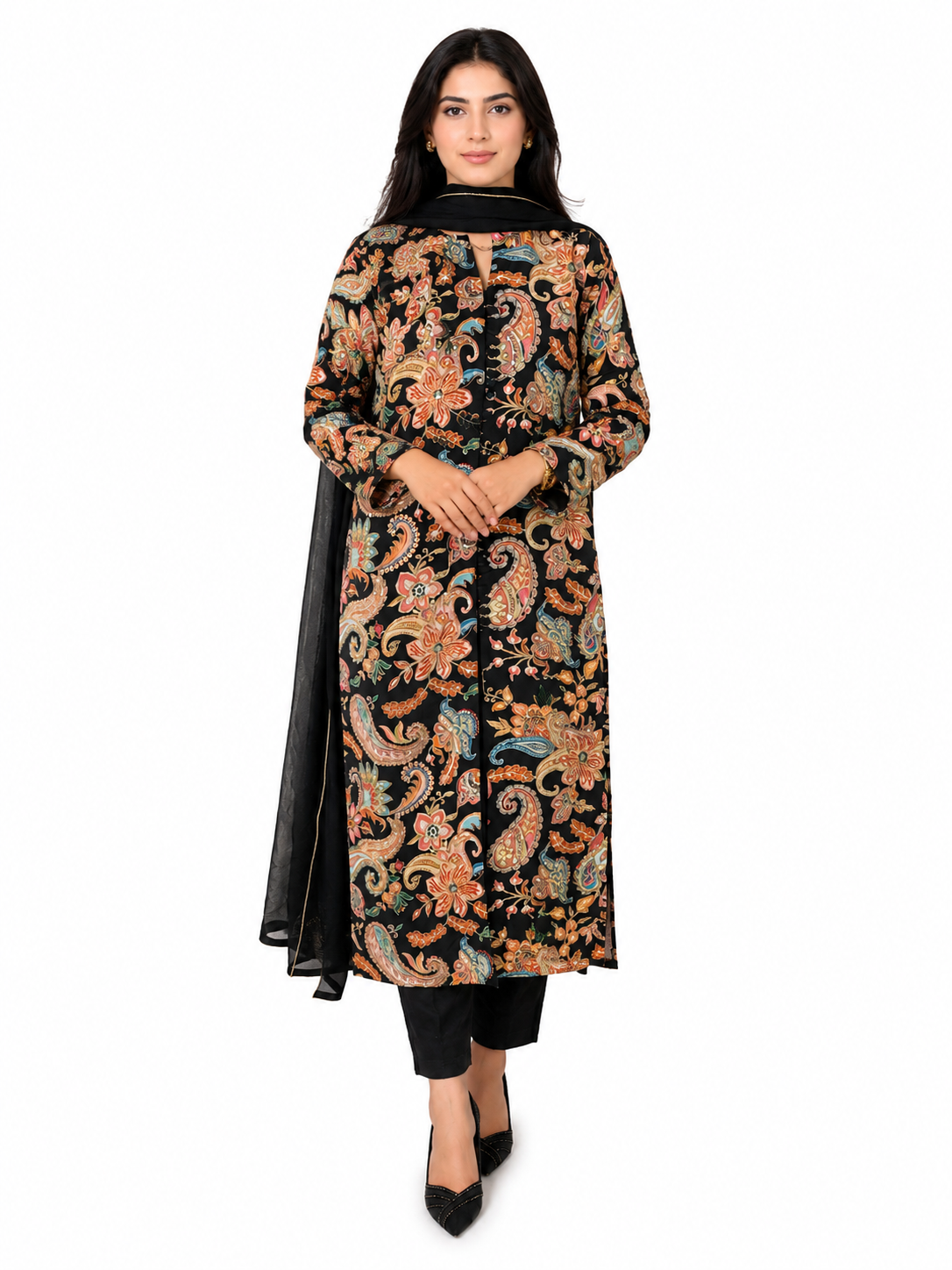 Black Premium Silk Suit