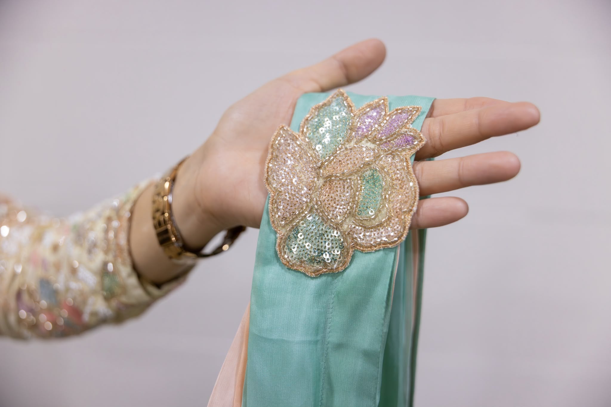 Noor-e-Pastel | Luxury Embroidered Formal Silk Suit