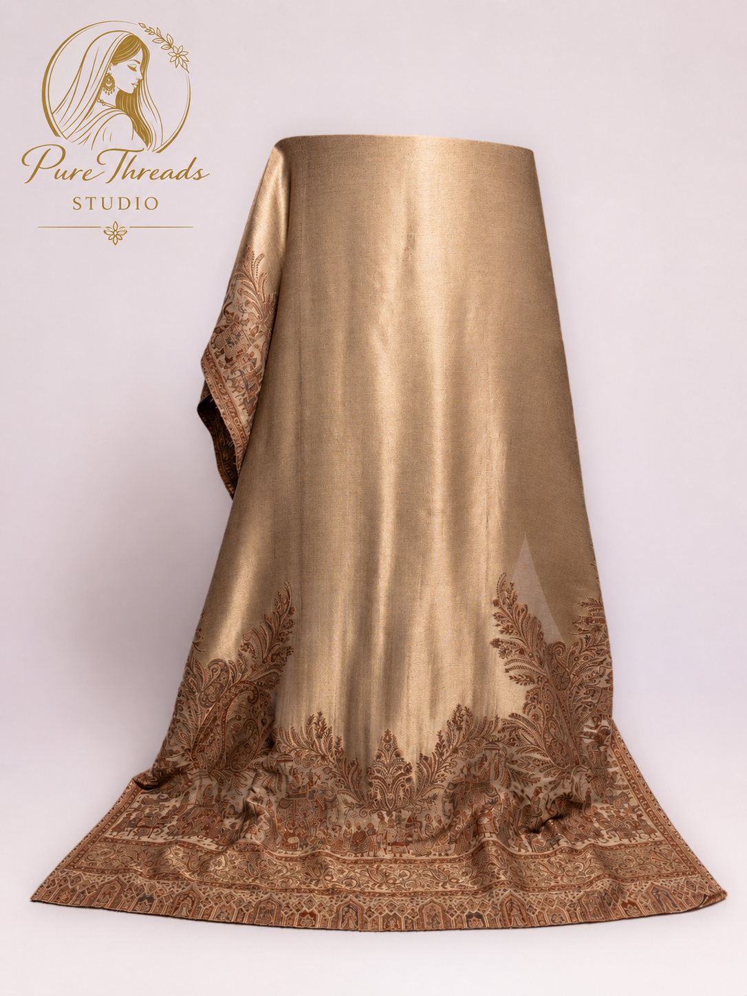 Mehr-e-Zar Pashmina Kani Shawl image 2
