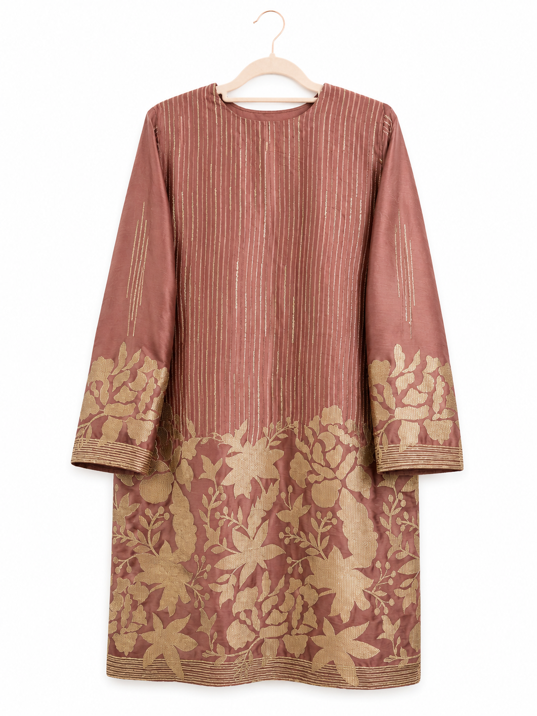 Gulnaar Blush Silk Embellished Pakistani Suit – 3 Piece Luxury Formal Outfit