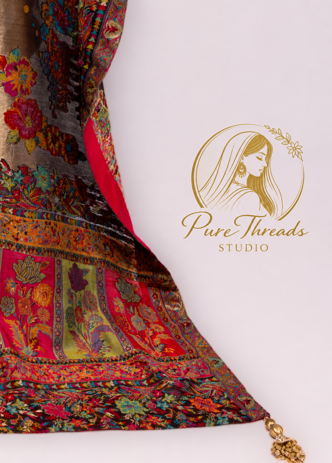 Rang-e-Noor Luxury Floral Moonlight Shawl image 3