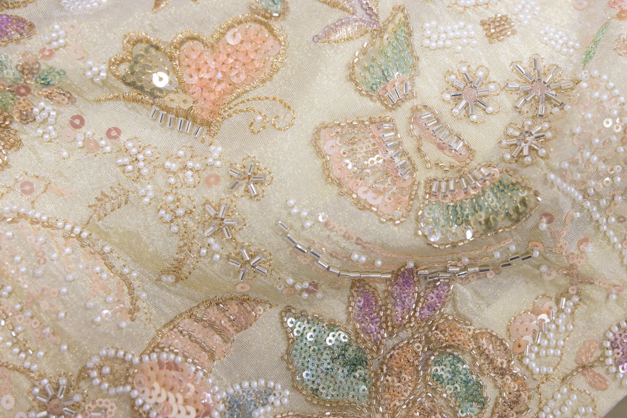 Noor-e-Pastel | Luxury Embroidered Formal Silk Suit