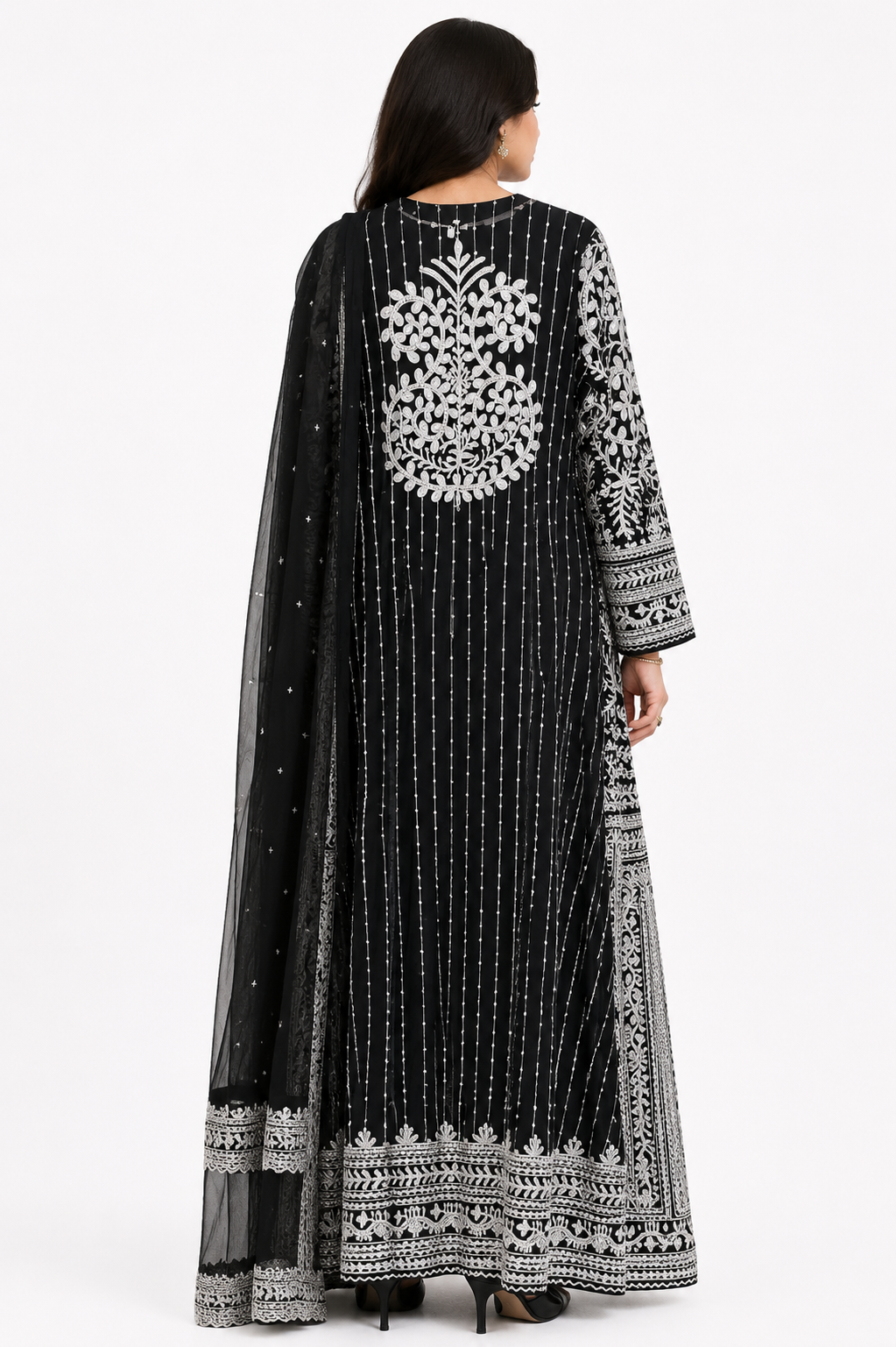 Noir-e-Zar Luxury Embellished Net Suit