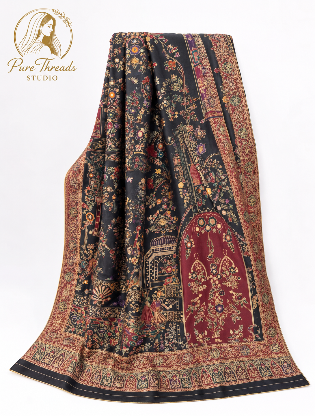 Mehr-e-Taj Luxury Heritage Shawl