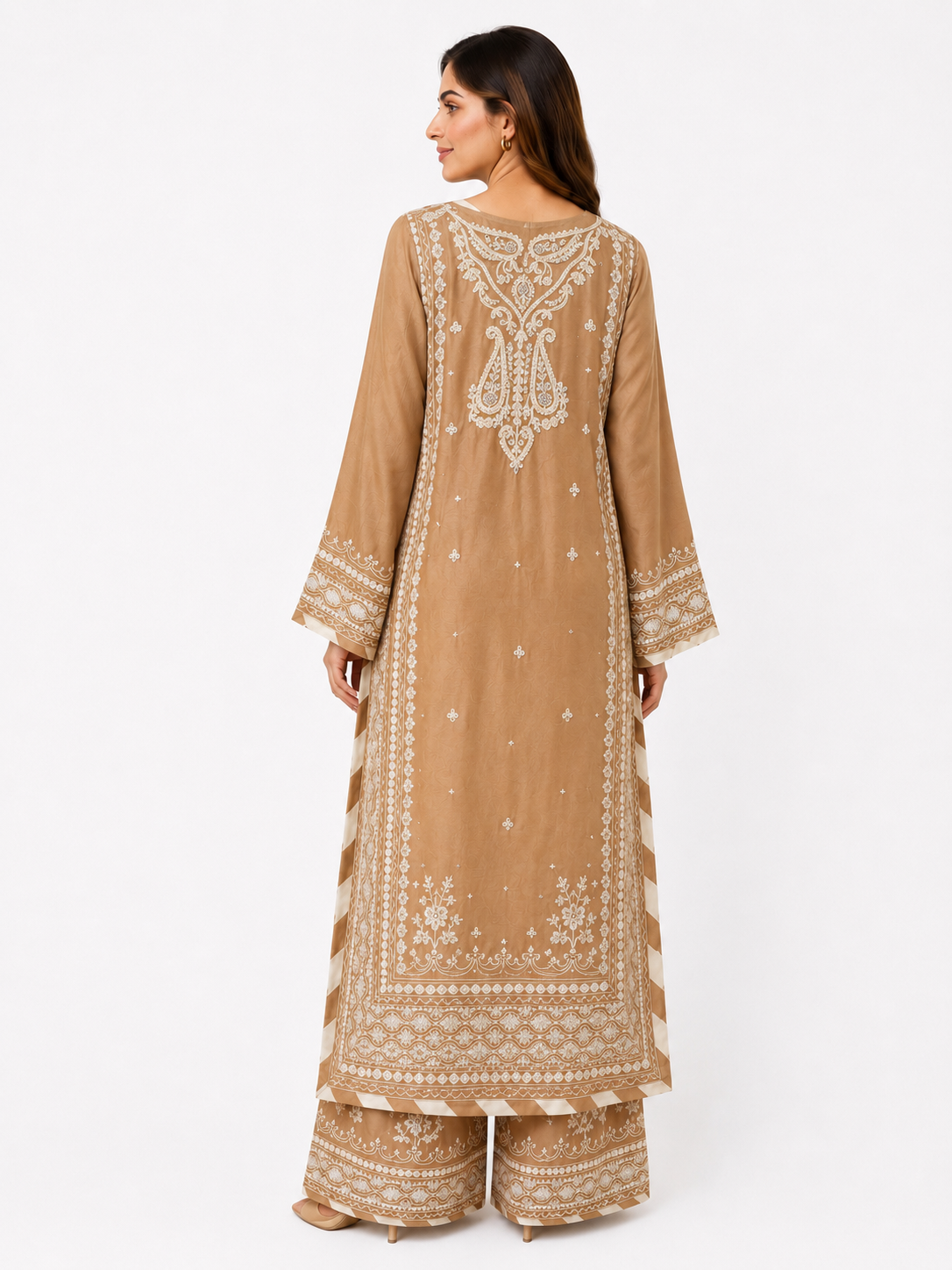 Luxury Pure Russian Silk Embroidered Suit