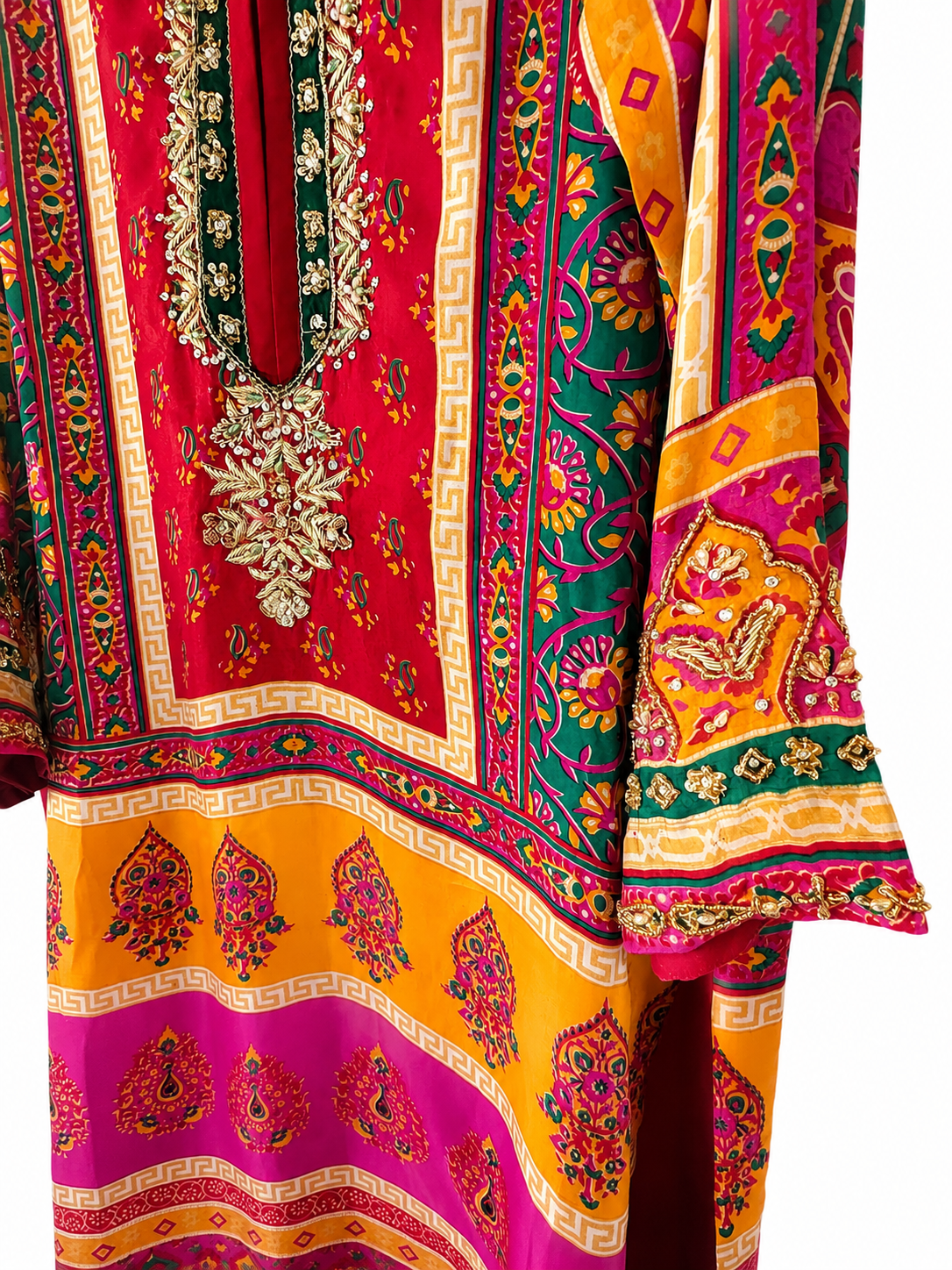 Zarmina Rouge Embroidered Suit