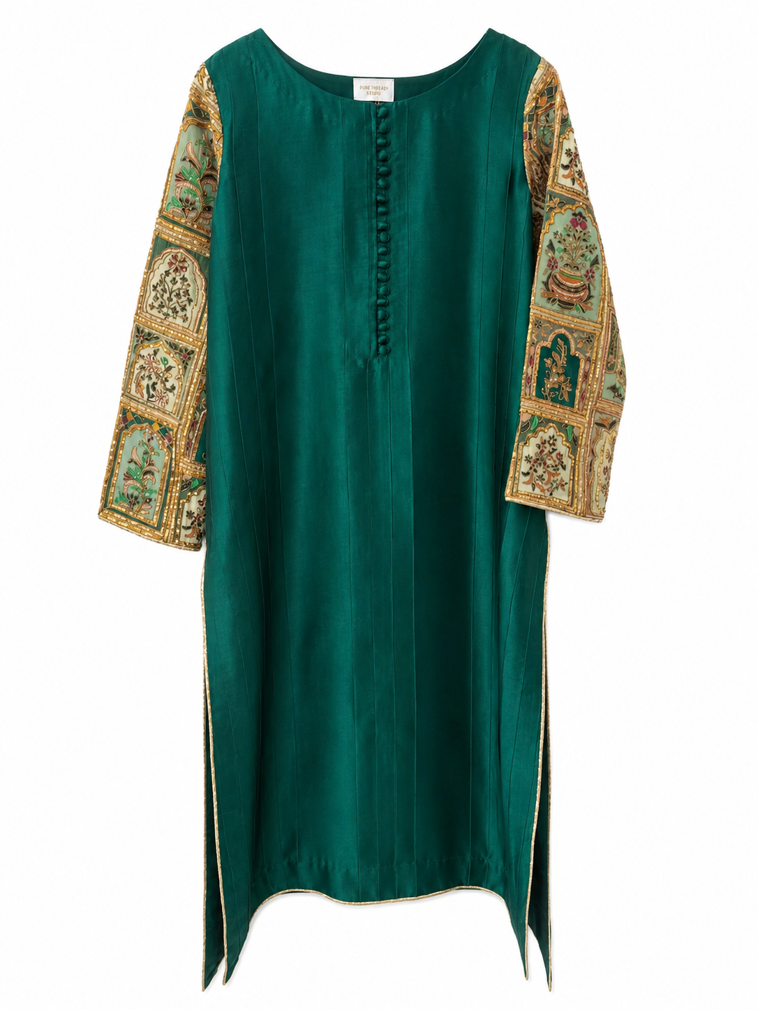 Emerald Green Pure Sheesha Slik Suit