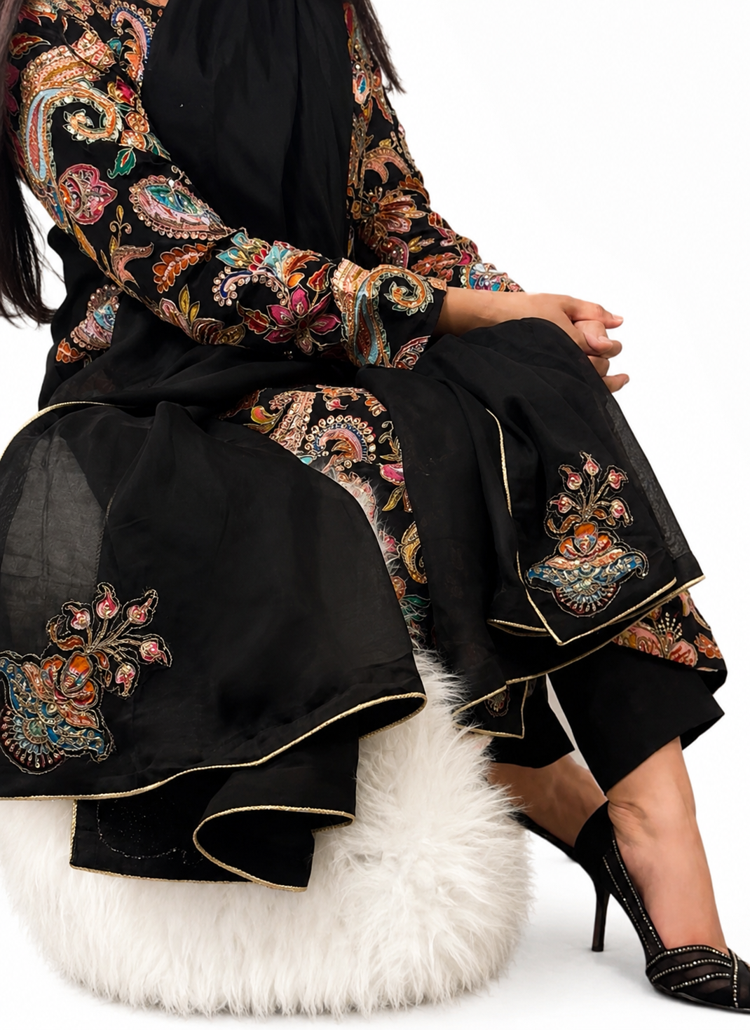Black Premium Silk Suit
