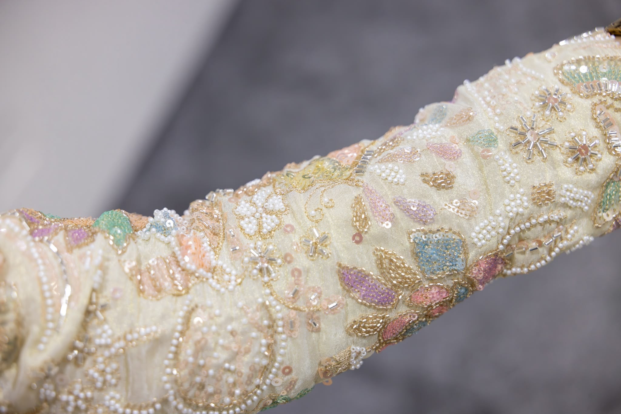 Noor-e-Pastel | Luxury Embroidered Formal Silk Suit