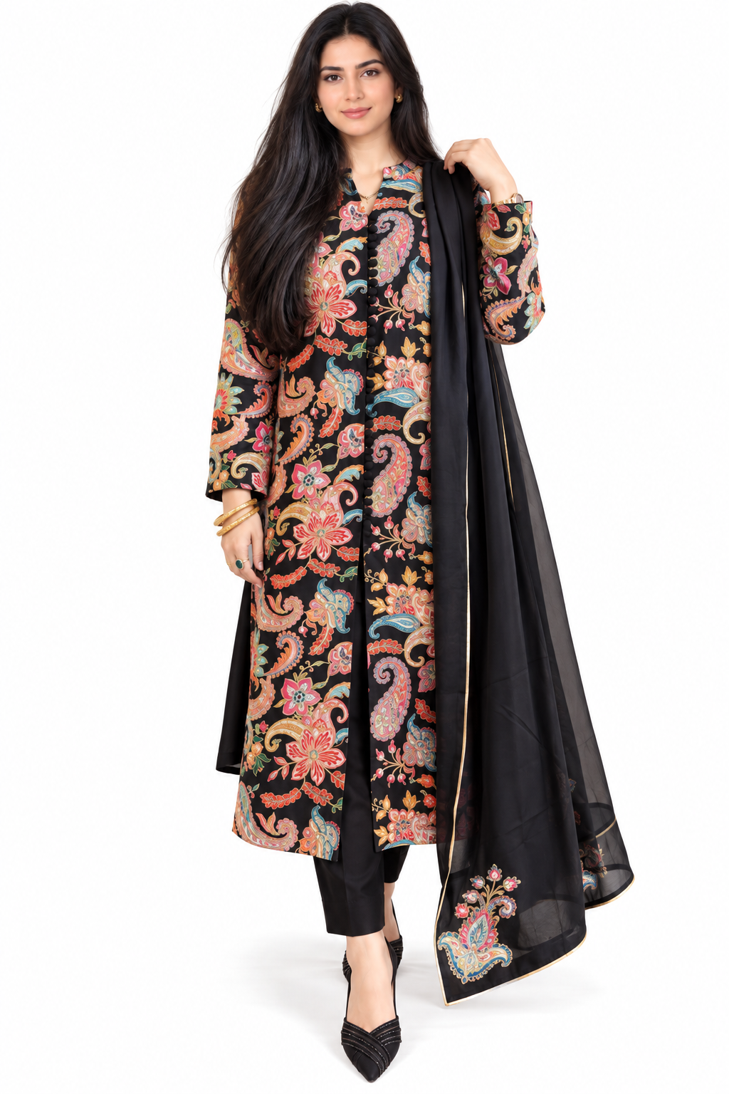 Black Premium Silk Suit
