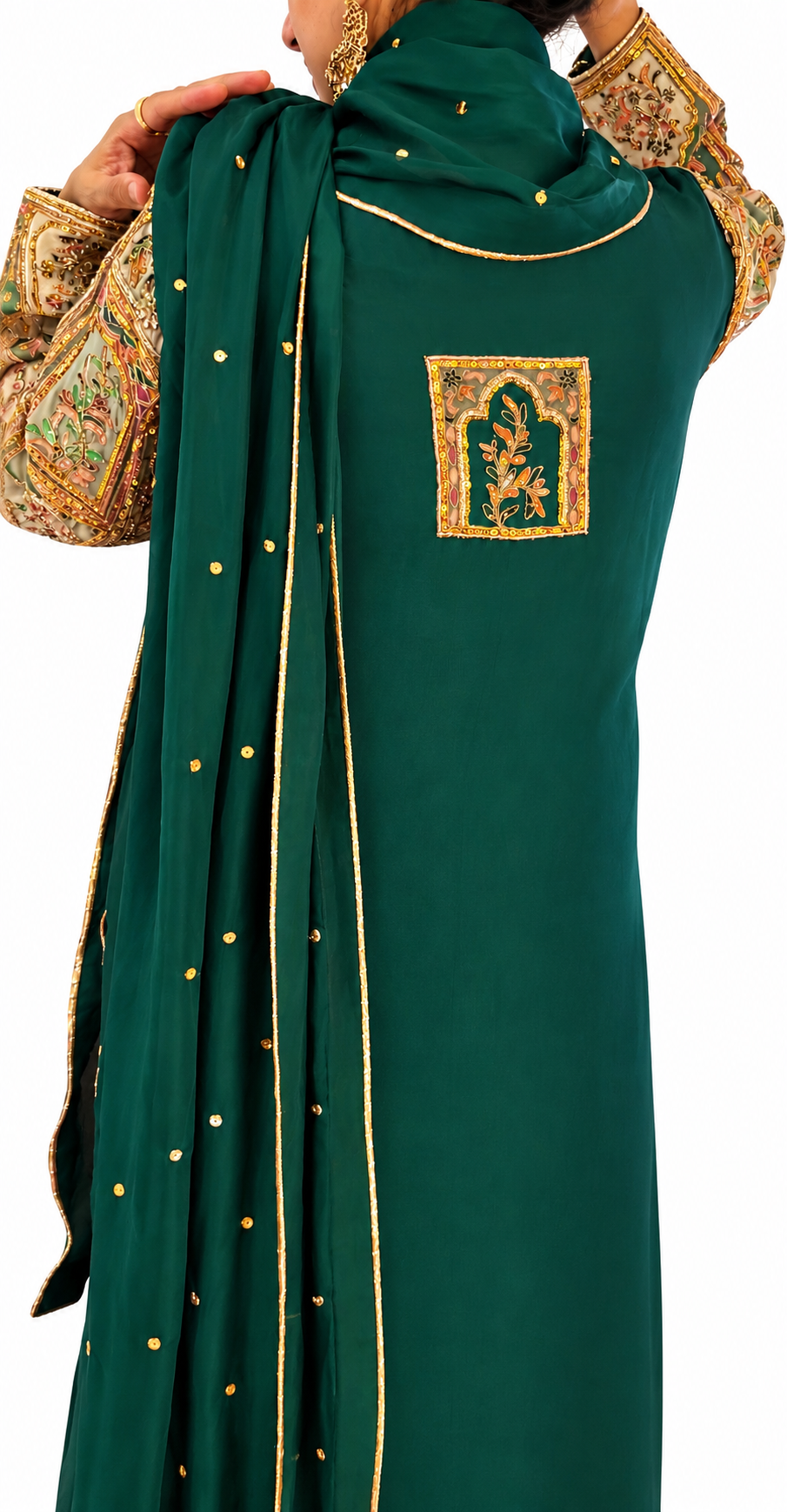 Emerald Green Pure Sheesha Slik Suit