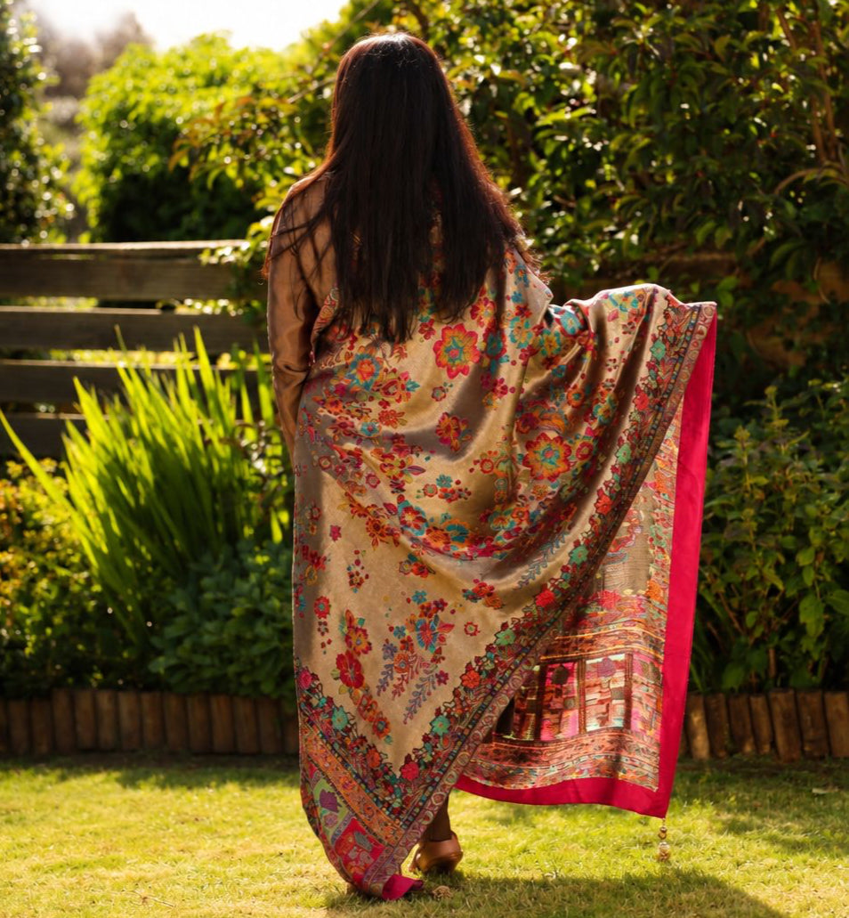 Rang-e-Noor Luxury Floral Moonlight Shawl image 0