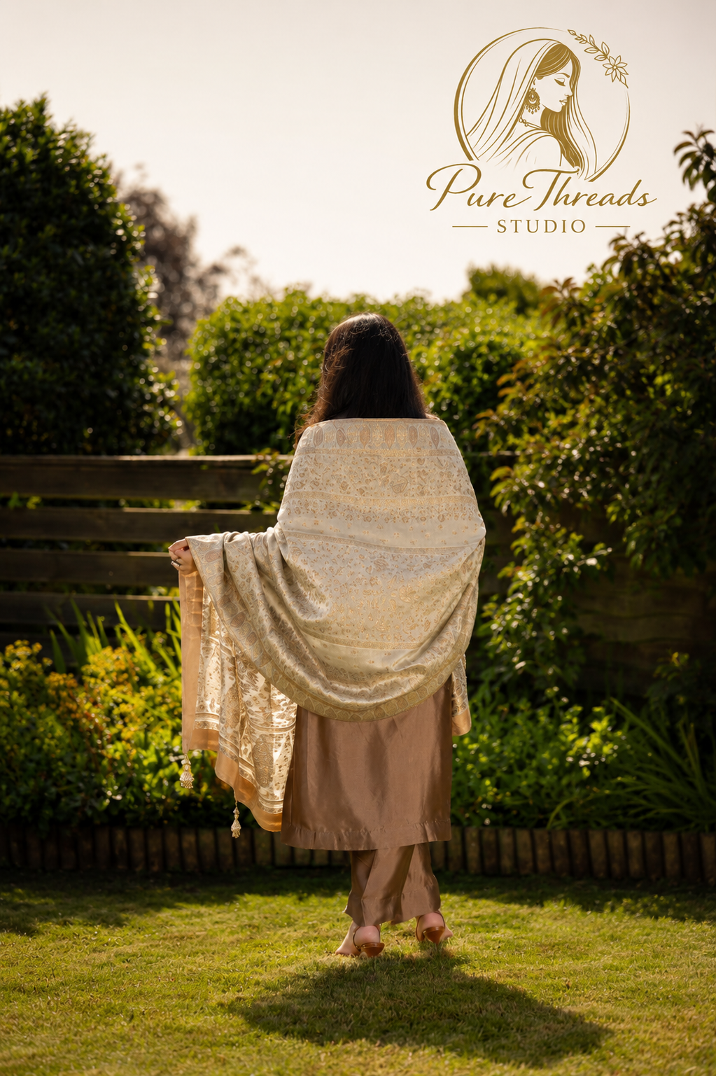 Noor-e-Ivory Heritage Shawl image 3