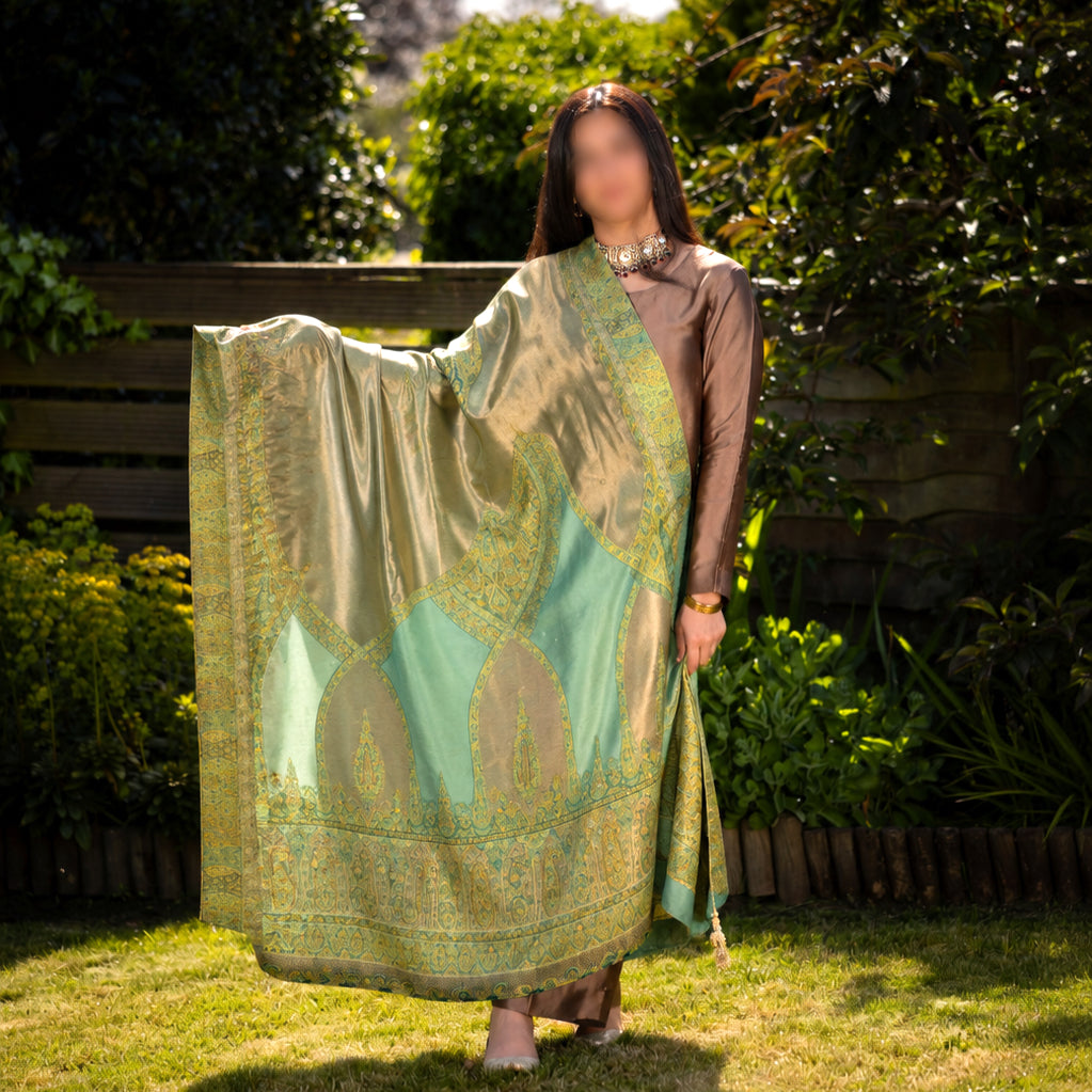 Mehr-e-Zareen Moonlight Kani Shawl, image 0