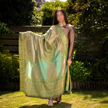 Mehr-e-Zareen Moonlight Kani Shawl, image 0