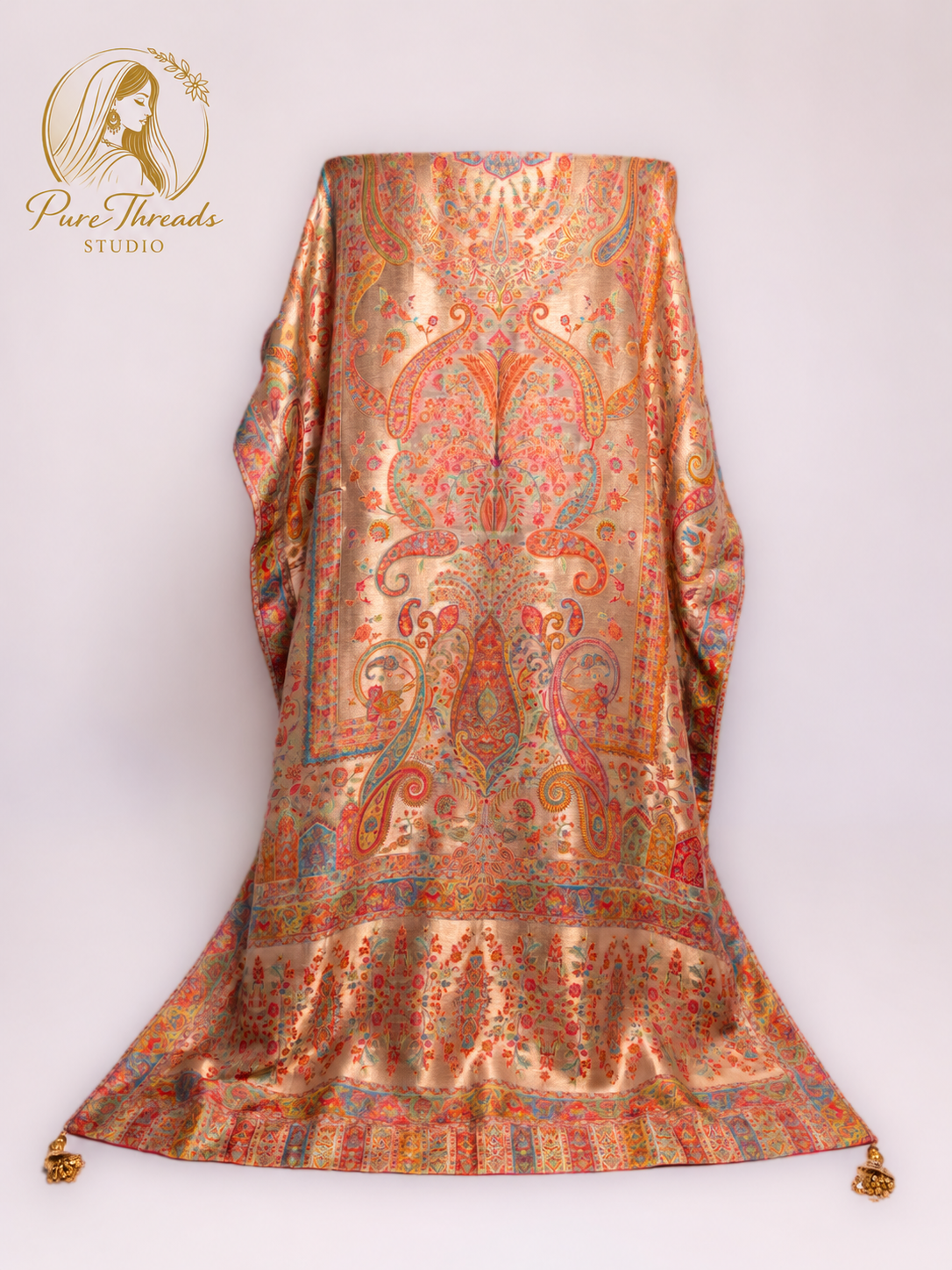 Rosé Noor – Luxe Heritage Shawl image 2