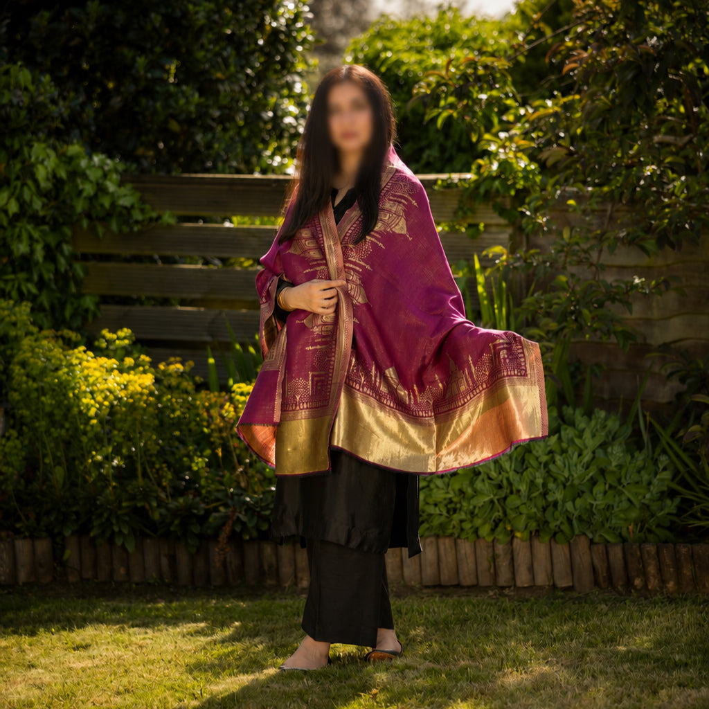 Noor-e-Rubab Reversable Moonlight Stole image 0