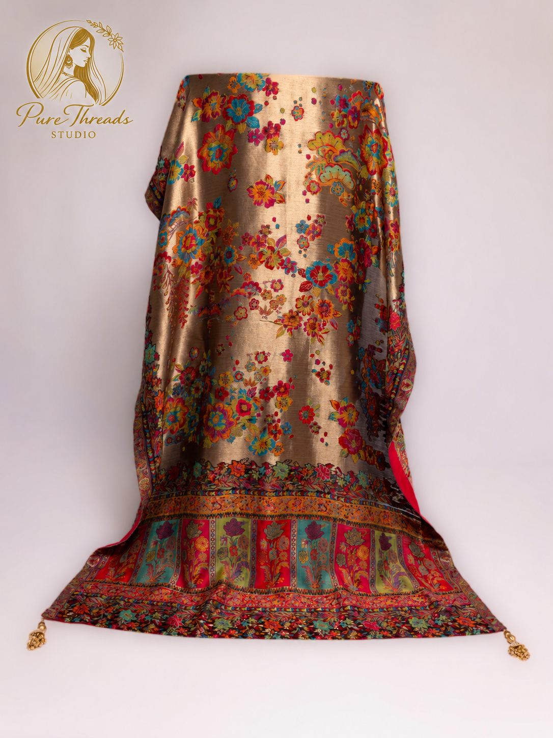 Rang-e-Noor Luxury Floral Moonlight Shawl image 2
