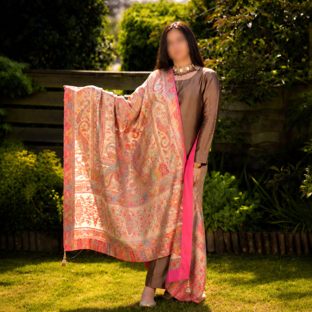 Rosé Noor – Luxe Heritage Shawl image 0