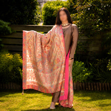 Rosé Noor – Luxe Heritage Shawl image 0